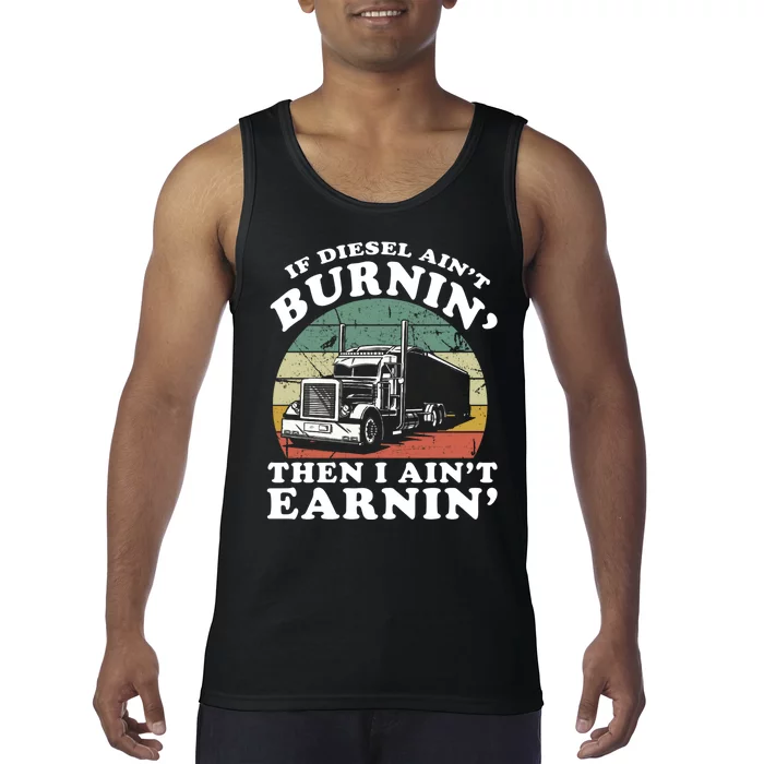 Trucker Road Lorry Big Rig Trucking Truckin Tank Top