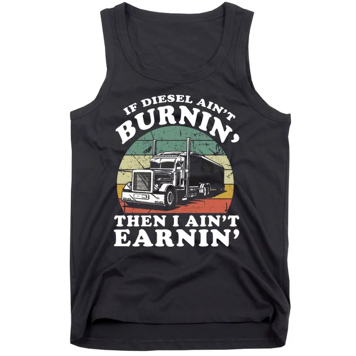 Trucker Road Lorry Big Rig Trucking Truckin Tank Top