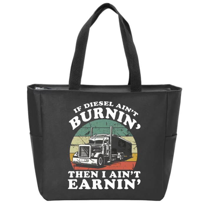 Trucker Road Lorry Big Rig Trucking Truckin Zip Tote Bag