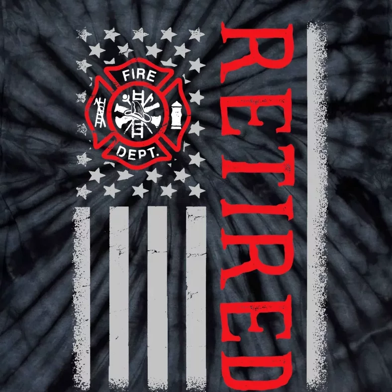 Thin Red Line Firefighter American Flag Retired Gift Tie-Dye T-Shirt