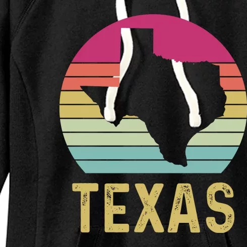 Texas Retro Logo Art Women's Fleece Hoodie