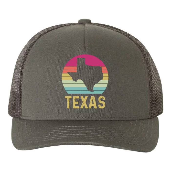 Texas Retro Logo Art Yupoong Adult 5-Panel Trucker Hat