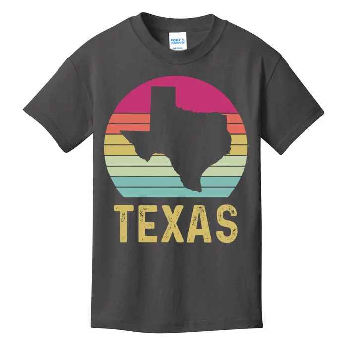 Texas Retro Logo Art Kids T-Shirt