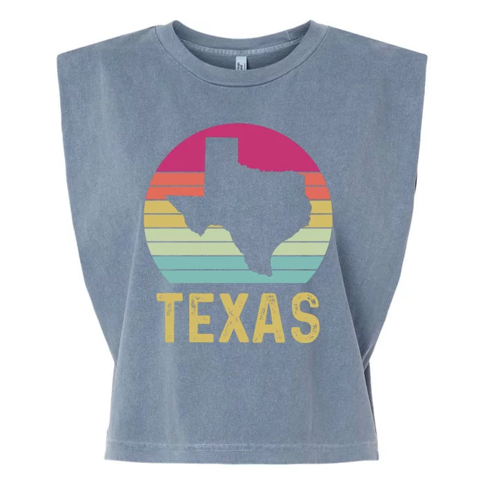 Texas Retro Logo Art Garment-Dyed Women's Muscle Tee