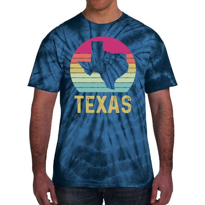 Texas Retro Logo Art Tie-Dye T-Shirt