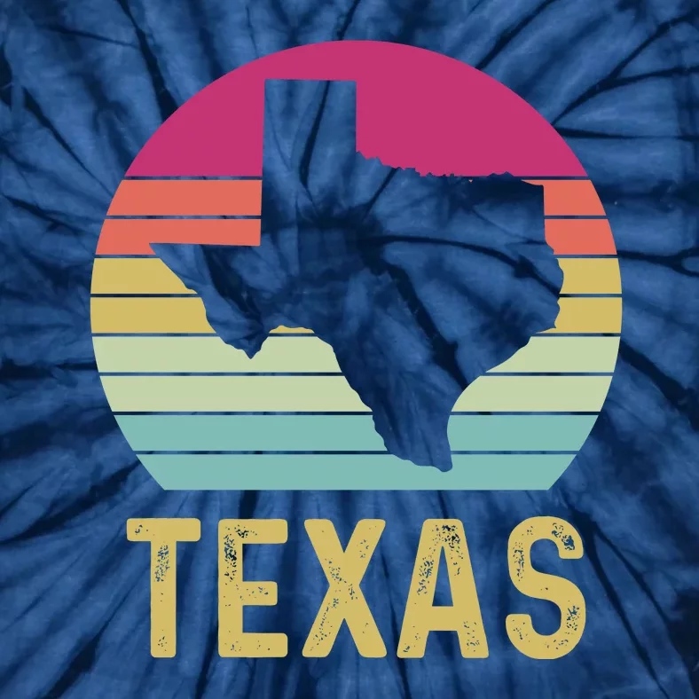 Texas Retro Logo Art Tie-Dye T-Shirt