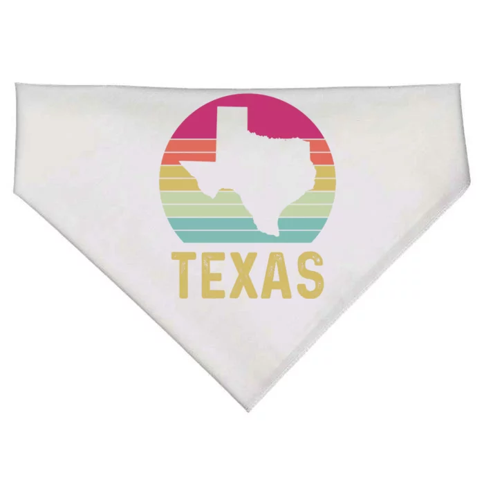 Texas Retro Logo Art USA-Made Doggie Bandana