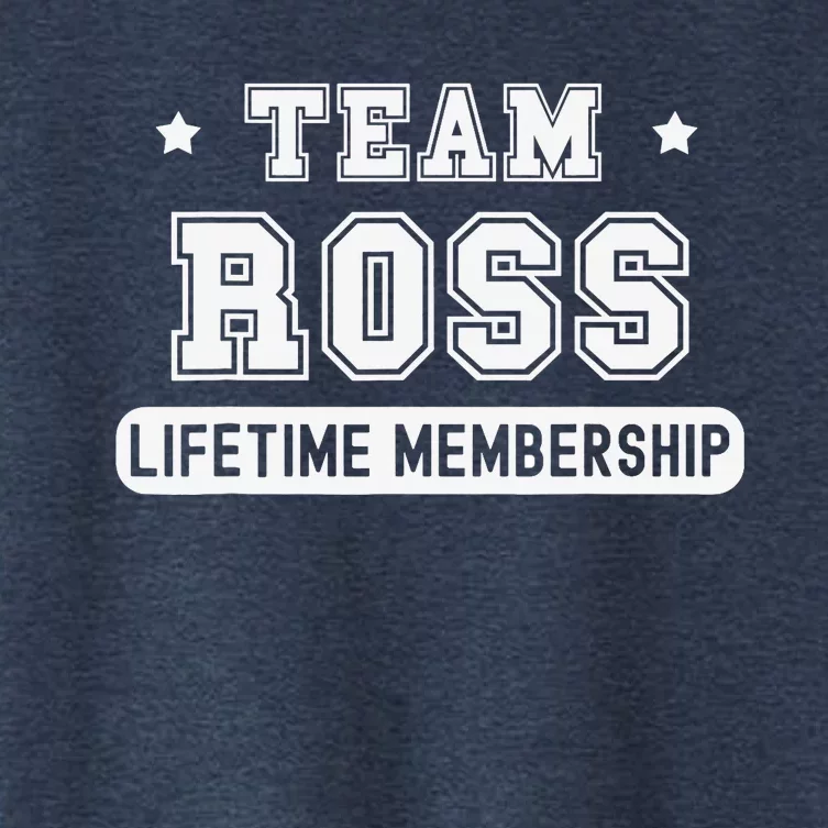 Team Ross Lifetime Membership Funny Family Last Name Women's Crop Top Tee