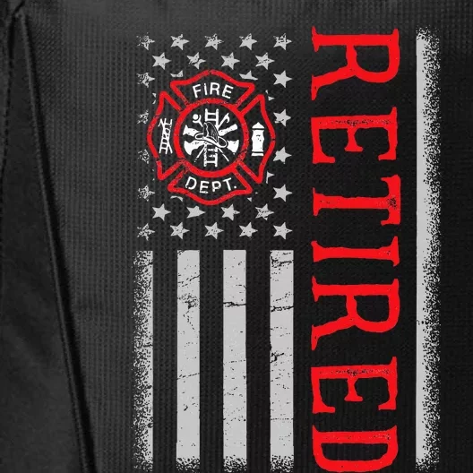 Thin Red Line Firefighter American Flag Retired Gift City Backpack