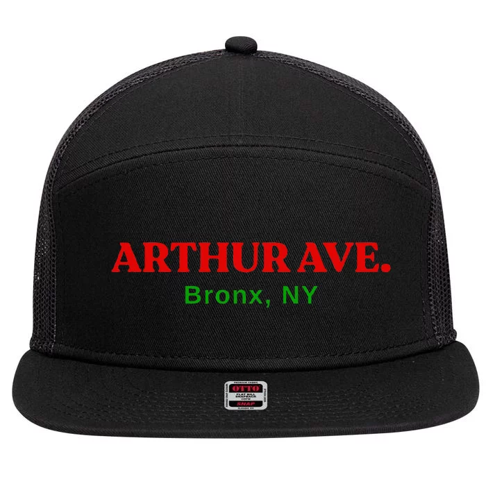 The Real Little Italy Arthur Ave Bronx Ny 7 Panel Mesh Trucker Snapback Hat