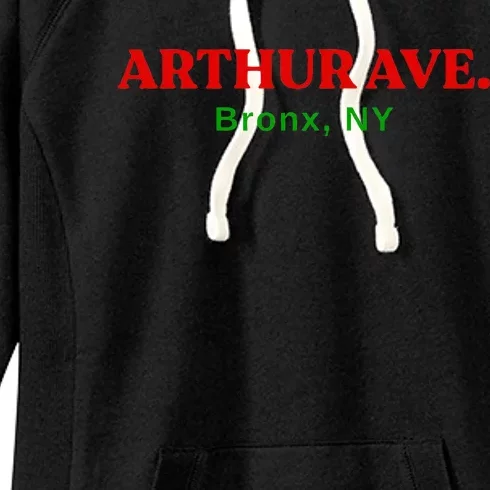 The Real Little Italy Arthur Ave Bronx Ny Women's Fleece Hoodie