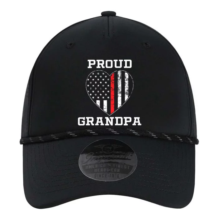 Thin Red Line Proud Firefighter Grandpa Gift Performance The Dyno Cap