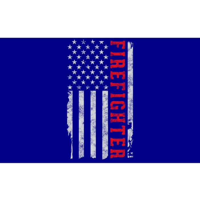 Thin Red Line Usa Flag Firefighter Gift For 4th Of July Gift Bumper Sticker