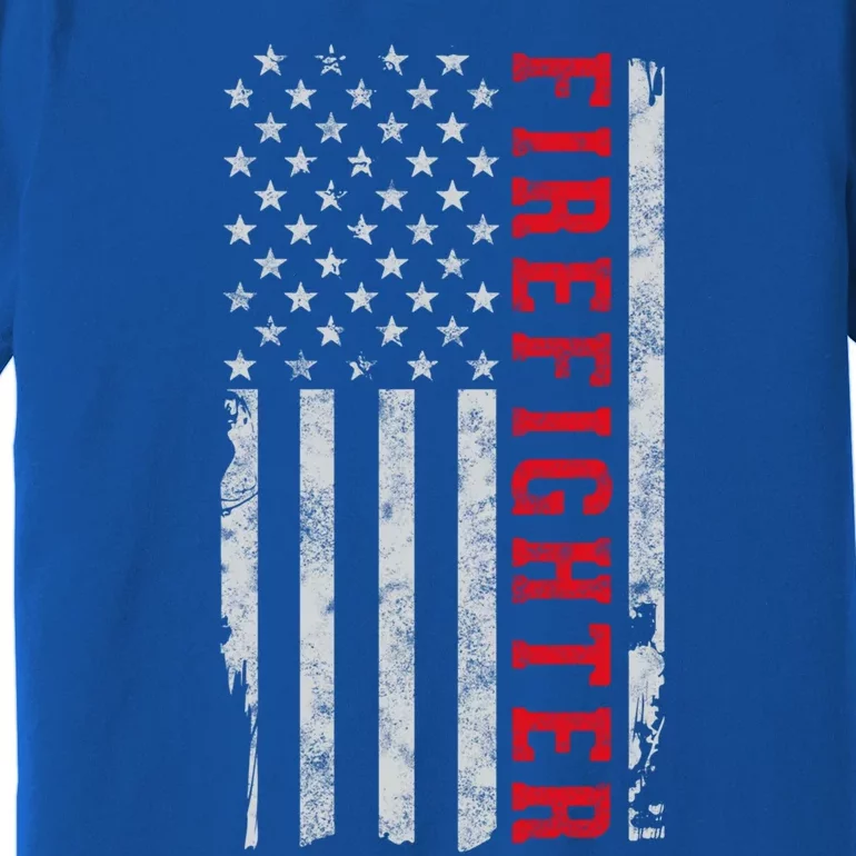 Thin Red Line Usa Flag Firefighter Gift For 4th Of July Gift Premium T-Shirt