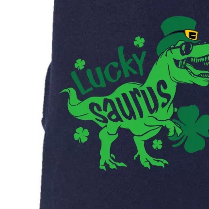 T Rex Lucky Saurus Rex St Patricks Day Doggie 3-End Fleece Hoodie