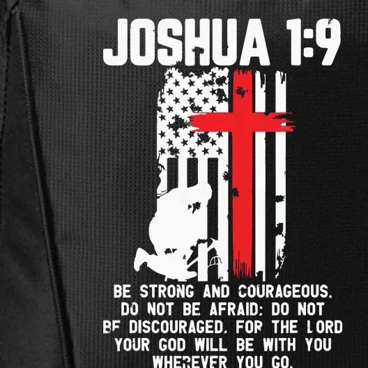 Thin Red Line Firefighter Cross Bible Verse Christian City Backpack