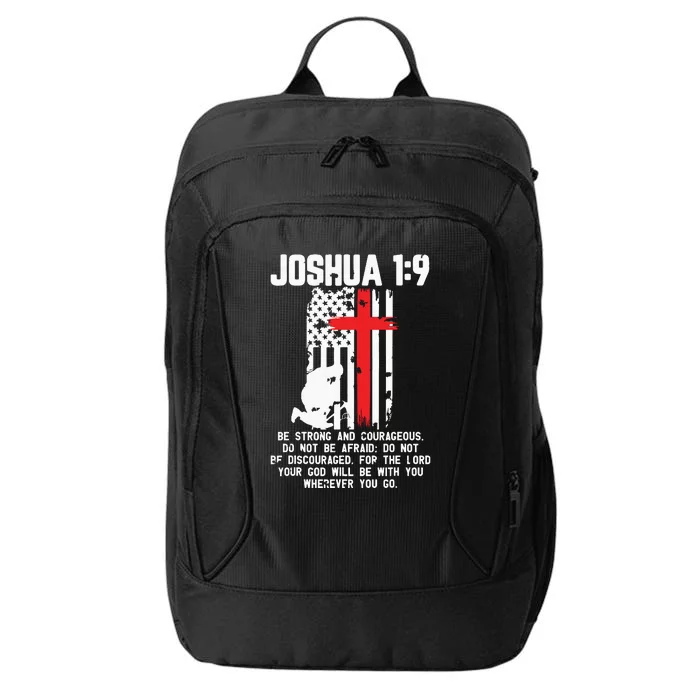 Thin Red Line Firefighter Cross Bible Verse Christian City Backpack