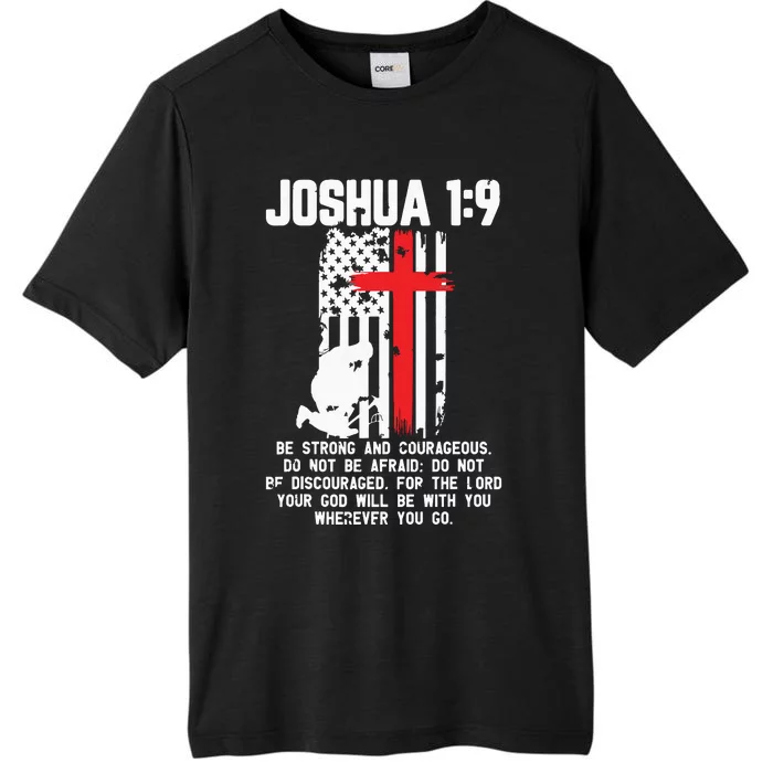 Thin Red Line Firefighter Cross Bible Verse Christian ChromaSoft Performance T-Shirt