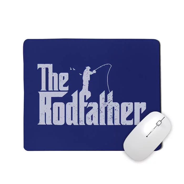 The Rodfather Lover Rod Fish Dad Fisherman Funny Fishing Gifts Mousepad