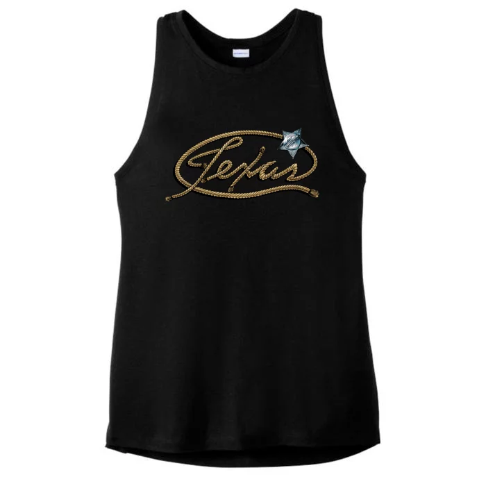 Texas Rope Logo Ladies Tri-Blend Wicking Tank