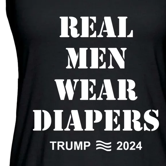 Trump Real Me.N Wear Diapers Trump 2024 Ladies Essential Flowy Tank