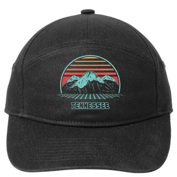 Tennessee Retro Mountain Hiking 80s Style 7-Panel Snapback Hat