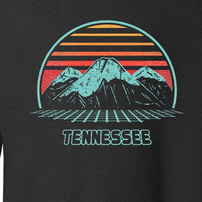 Tennessee Retro Mountain Hiking 80s Style Toddler Sweatshirt