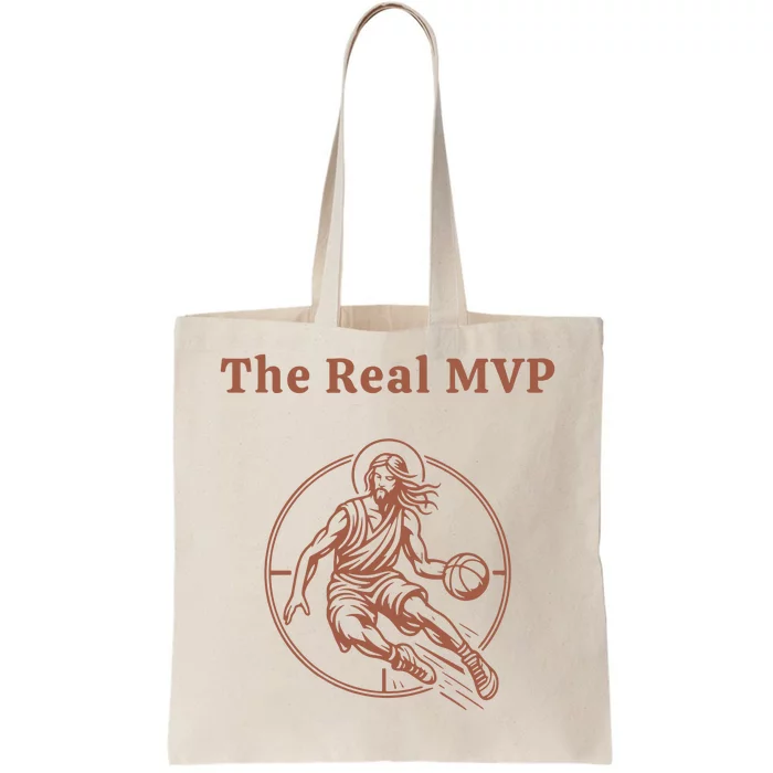 The Real Mvp Jesus Tote Bag