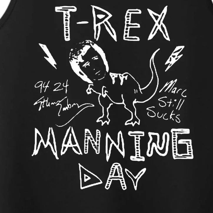 T Rex Manning Day Retro 90s Performance Tank