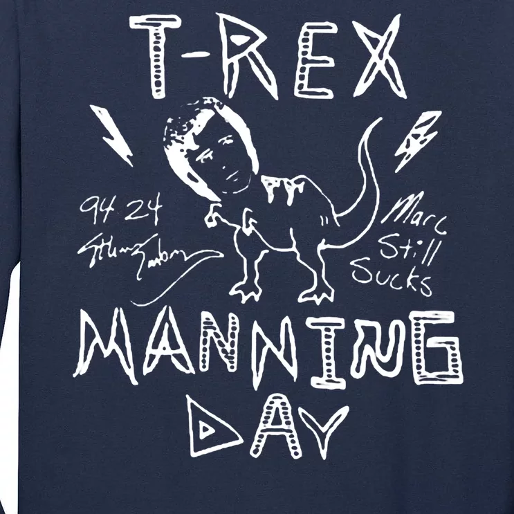 T Rex Manning Day Retro 90s Tall Long Sleeve T-Shirt