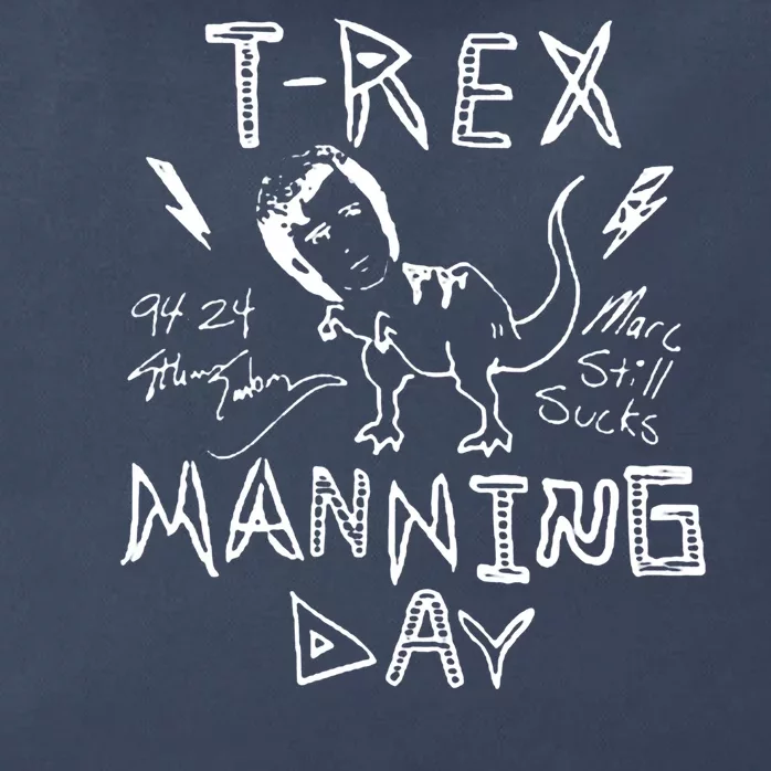 T Rex Manning Day Retro 90s Zip Tote Bag