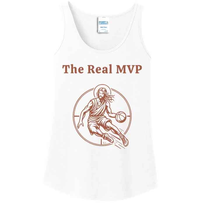 The Real Mvp Funny Jesus Ladies Essential Tank