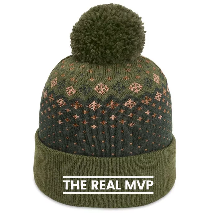 The Real Mvp Funny The Baniff Cuffed Pom Beanie