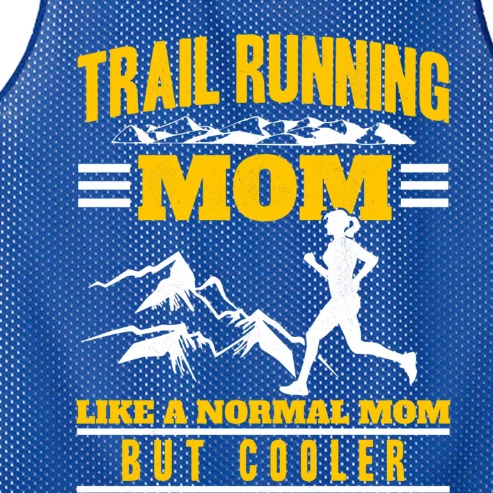 Trail Running Mom Ultra Running Marathon Mother Trail Runner Cute Gift Mesh Reversible Basketball Jersey Tank