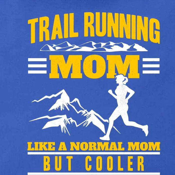 Trail Running Mom Ultra Running Marathon Mother Trail Runner Cute Gift Zip Tote Bag