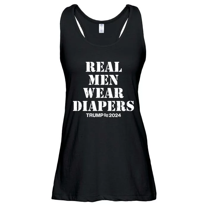 Trump Real Men Wear Diapers Trump 2024 Ladies Essential Flowy Tank