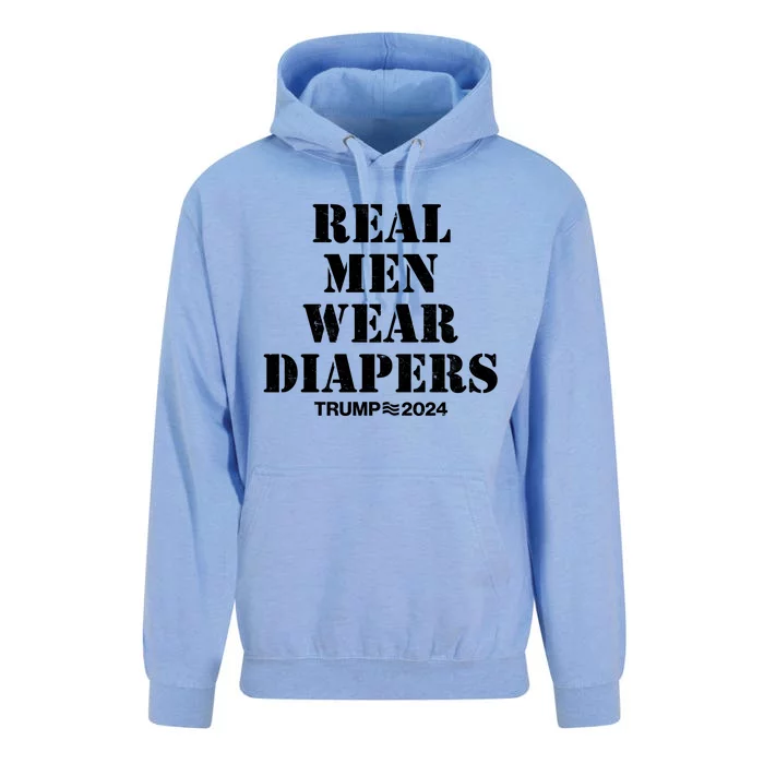 Trump Real Men Wear Diapers Trump 2024 Unisex Surf Hoodie