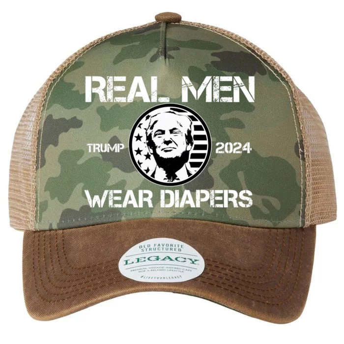 Trump Real Men Wear Diapers Trump 2024 Legacy Tie Dye Trucker Hat