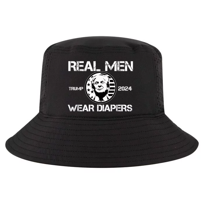 Trump Real Men Wear Diapers Trump 2024 Cool Comfort Performance Bucket Hat