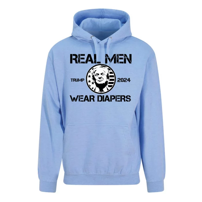 Trump Real Men Wear Diapers Trump 2024 Unisex Surf Hoodie