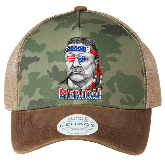 Theodore Roosevelt Merica 4th July Usa Us President Legacy Tie Dye Trucker Hat