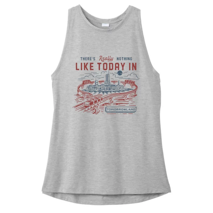 ThereS Really Nothing Like Today In Tomorrowland Ladies Tri-Blend Wicking Tank