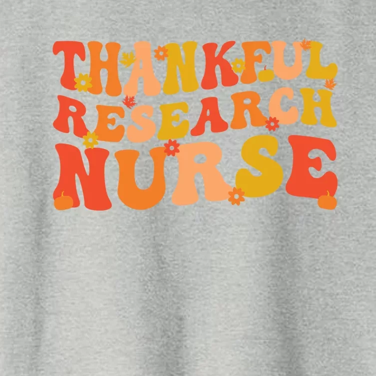 Thankful Research Nurse Thanksgiving Research Nursing Cool Gift Women's Crop Top Tee