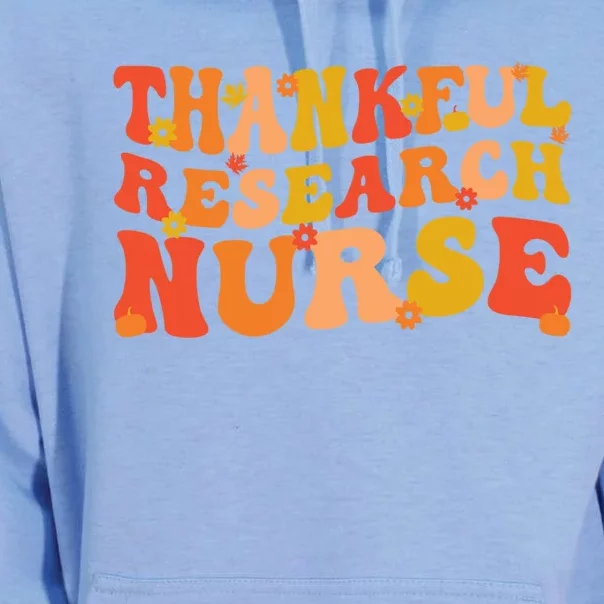 Thankful Research Nurse Thanksgiving Research Nursing Cool Gift Unisex Surf Hoodie