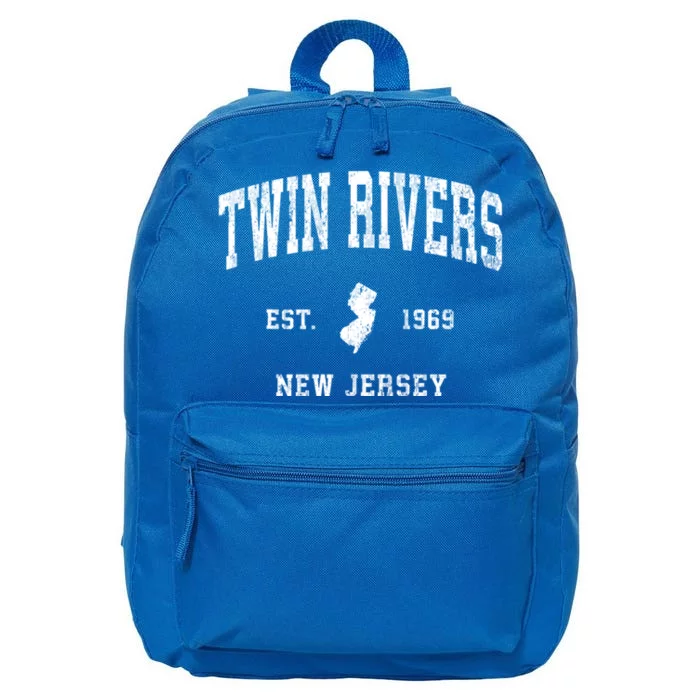 Twin Rivers New Jersey Nj Vintage Established Athletic Sports 16 in Basic Backpack