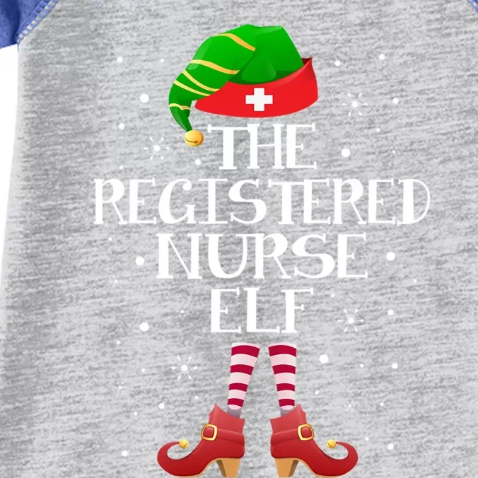 The Registered Nurse Elf Funny Registered Nurse Christmas Gift Infant Baby Jersey Bodysuit