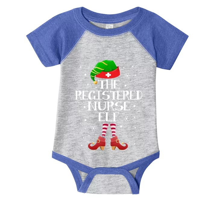 The Registered Nurse Elf Funny Registered Nurse Christmas Gift Infant Baby Jersey Bodysuit