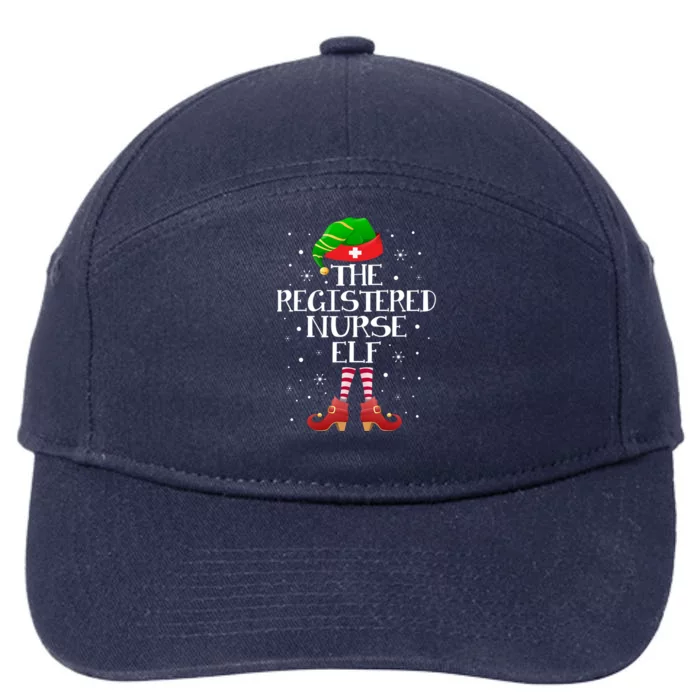 The Registered Nurse Elf Funny Registered Nurse Christmas Gift 7-Panel Snapback Hat