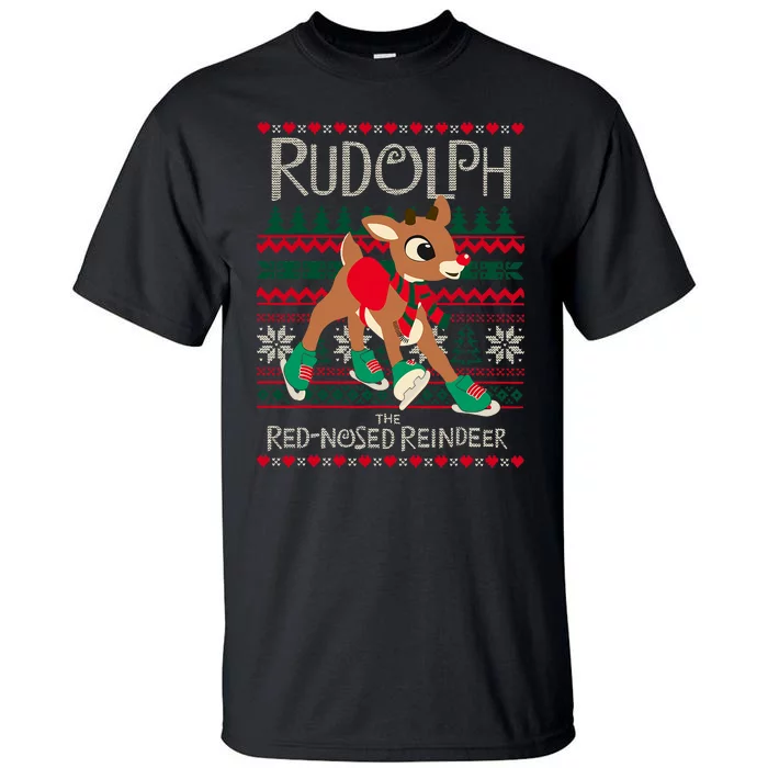 The Red Nosed Reindeer Christmas Special Sweater. Matching Family Outfit Group G Tall T-Shirt