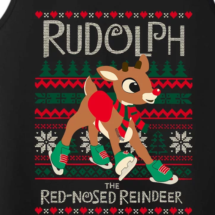 The Red Nosed Reindeer Christmas Special Sweater. Matching Family Outfit Group G Performance Tank